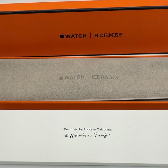 Hermès Apple Watch Band 44mm M/L Orange Silicone Replacement Strap - Picture 7 of 10